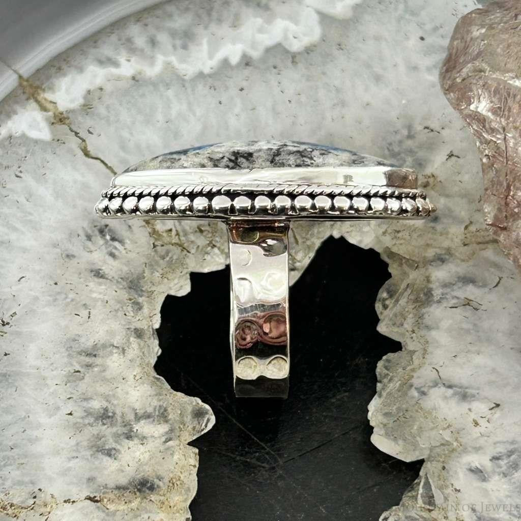 Sterling Silver Southwestern Style Marquise K2 Jasper Ring Size 7 For Women