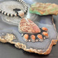 Sterling Silver Southwestern Style Picture Jasper & Spiny Oyster Pendant For Women