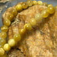 Sterling Silver 6mm Golden Tiger's Eye Beads 18" Necklace For Women
