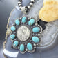 Genuine 1942 90% Silver Walking Liberty Half Dollar Coin w/Turquoise Unisex Pendant