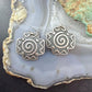 Ann Farella Santa Fe Sterling Silver Circle of Life Cross Dangle Earrings For Women