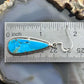 Sterling Silver Southwestern Style Teardrop Mojave Turquoise Dangle Earrings For Women