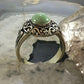 Carolyn Pollack Sterling Silver Oval Variscite Decorated Floral Ring For Women