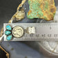 Genuine 1927 90% Silver Mercury Dime Coin w/Teardrop Turquoise Decorated Unisex Pendant