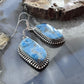 Sterling Silver Southwestern Style Blue Apatite Dangle Earrings For Women