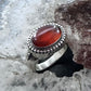 Carolyn Pollack Sterling Silver Oval Carnelian Engraved "Energy" Ring For Women