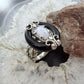 Carolyn Pollack Sterling Silver Black Agate & Blue Lace Agate Ring Size 8.25 For Women