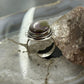 Sterling Silver Southwestern Style Oval Stichtite Decorated Ring Size 8.5 For Women