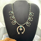 Sterling Southwestern Style 6 Small Naja & Large Naja Squash Blossom Necklace