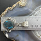 Sterling Silver Southwestern Style Oval Turquoise Decorated Pendant For Women