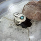 Brenda Boyd Native American Sterling Silver Bear Claw w/Turquoise Size 7.5 Ring For Women