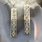 Michael Nez Native American Sterling Stamped Rectangle Dangle Earrings For Women