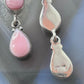 Native American Sterling Silver 4 Pink Conch Long Dangle Earrings For Women #1