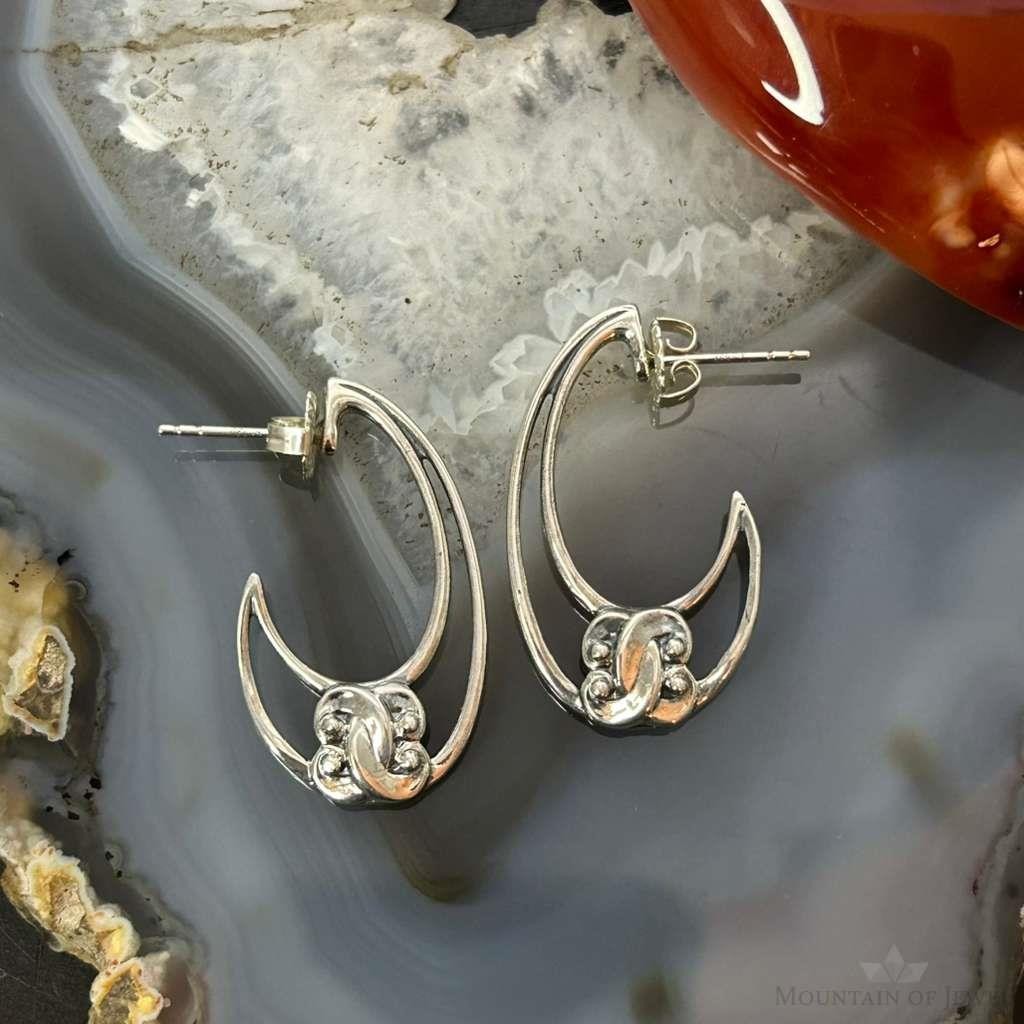 Carolyn Pollack Sterling Silver Crescent Knot Dangle Earrings For Women