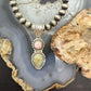 Sterling Silver Southwestern Style Pink Conch & Turquoise Pendant For Women #3