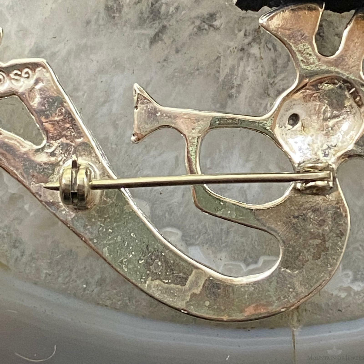 Native American Sterling Silver Kokopelli Unisex Brooch