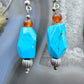 Carolyn Pollack Sterling Silver Turquoise & Carnelian Dangle Earrings For Women