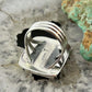 Native American Sterling Silver Rectangle Black Jack Bar Ring Size 6.5 For Women