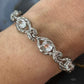 Carolyn Pollack Sterling Silver 6 Faceted White Topaz Link Bracelet For Women