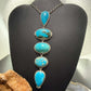 Sterling Silver Southwestern Style Kingman Turquoise 32" Necklace For Women #1