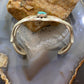 Vintage Native American Silver Oval Turquoise Sandcast Bracelet For Women #1