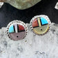 Ola Eriacho Sterling Silver Multistone Inlay Sunface Stud Earrings For Women #5