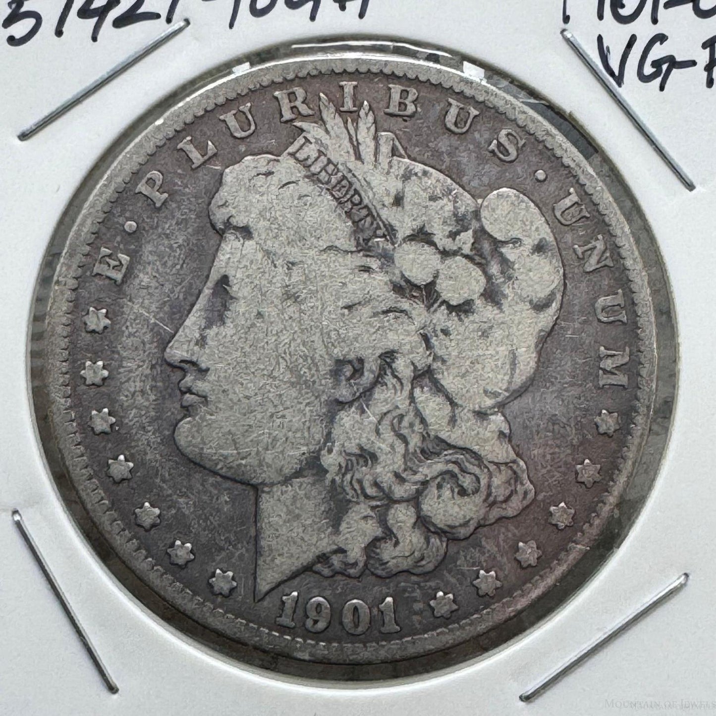 1901-O US 90% Morgan Silver Dollar VG-F #51424-10GH