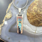 Raylan & Patty Edaakie Zuni Sterling Silver Multi Stone Inlay Pendant For Women