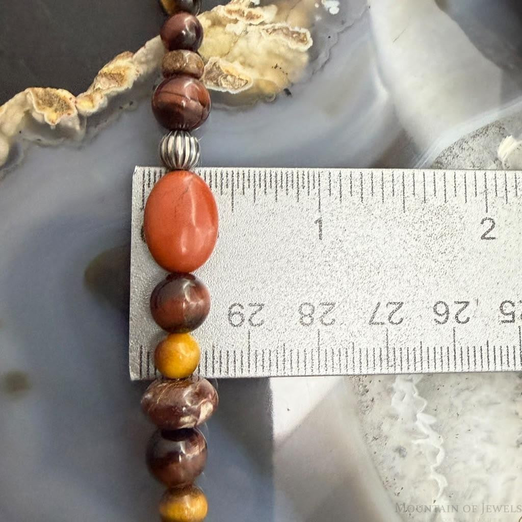 Carolyn Pollack Sterling Silver Tiger's Eye & Jasper 17"-20" Necklace For Women