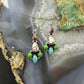 Sterling Silver Southwestern Style Multistone Dangle Earrings For Women #9