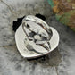 Sterling Silver Southwestern Style White Buffalo Heart Shape Ring Size 8 For Women