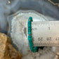 Sterling Silver Turquoise Disk Beads w/Silver Beads 7.5" Bracelet For Women