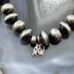 Carolyn Pollack Sterling Silver Navajo Pearl Style Beads Stretch Bracelet For Women