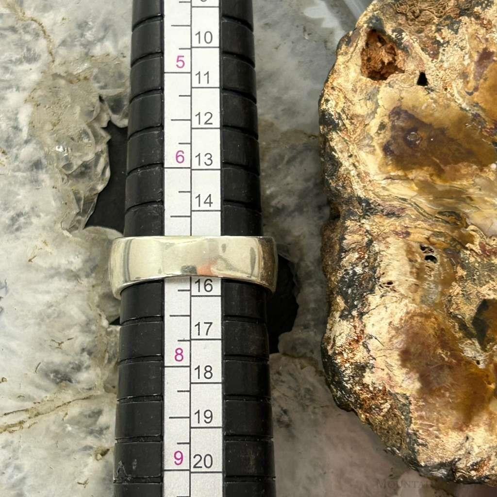 Carolyn Pollack 2-Tone Sterling Chip Green Turquoise Spiral Ring Size 7 For Women