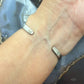 Vintage Native American Silver Chip Inlay Turquoise & MOP Zigzag Cuff For Women