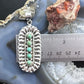Sterling Silver Southwestern Style Turquoise &Silver Teardrop Cluster Pendant For Women