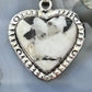 Sterling Silver Southwestern Style White Buffalo Decorated Heart Pendant For Women #3
