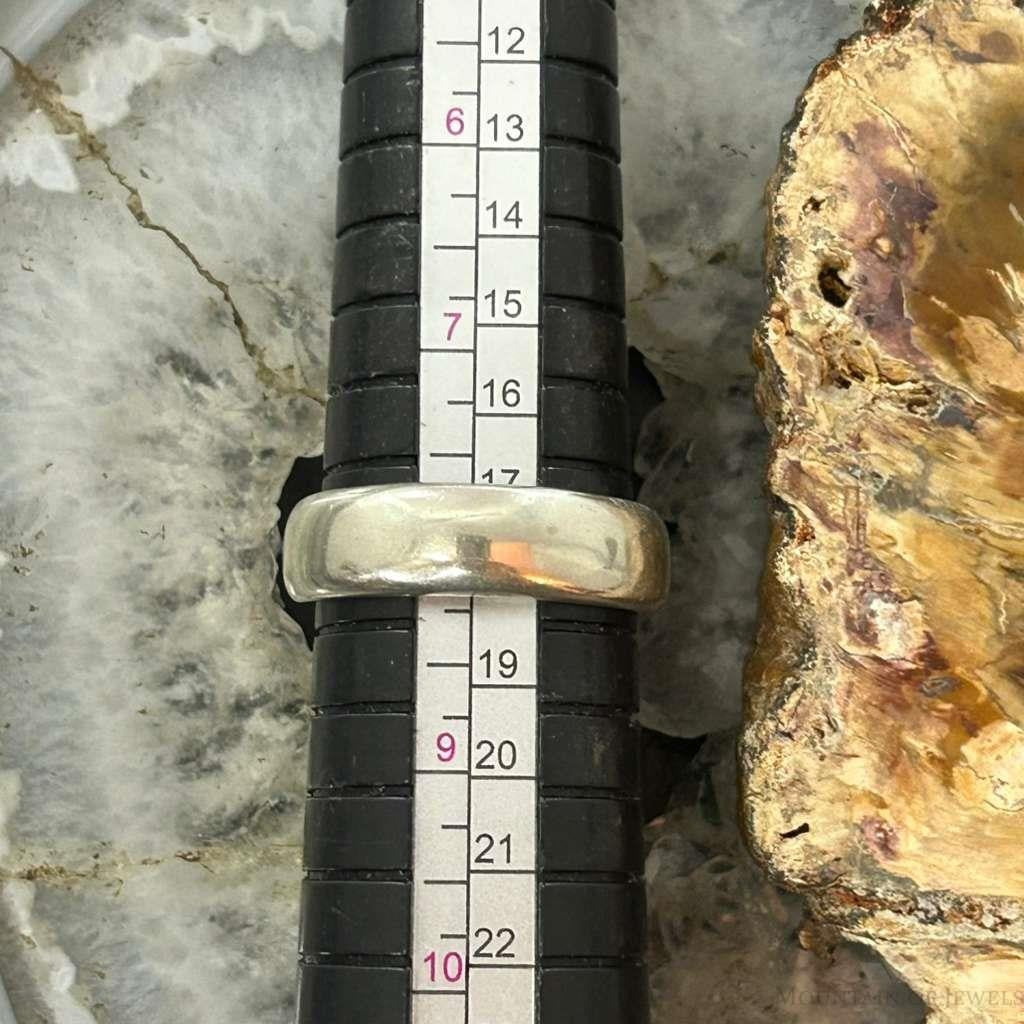 Carolyn Pollack Sterling Silver Oval Yellow Jasper Size 8 Reversible Ring For Women