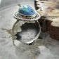 Sterling Silver Southwestern Style Golden Hill Turquoise Ring Size 8 For Women
