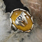 Carolyn Pollack Southwestern Style Sterling Silver Oval Tigers Eye w/Spirit Horse Ring For Women