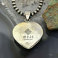 Sterling Silver Southwestern Style White Buffalo Heart Pendant For Women #4