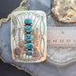 Joann Begay Native American Sterling Silver 5 Turquoise Stamped Belt Buckle For Men