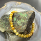 Sterling Silver 6mm Gold Tiger's Eye Beads Bracelet For Women