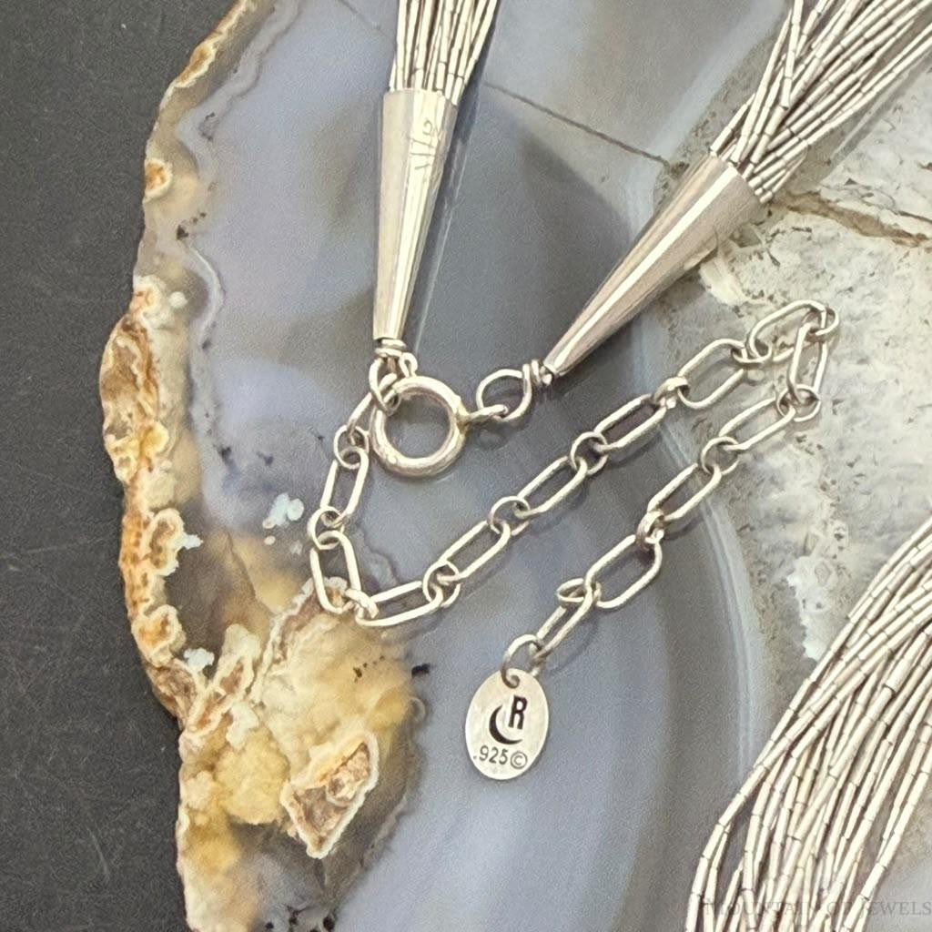 Carolyn Pollack Sterling  Silver 25 Strand Liquid Silver 24"-26" Necklace For Women