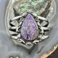 Sterling Silver Southwestern Style Teardrop Charoite Decorated Bracelet For Women