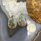 Sterling Silver Southwestern Style Teardrop Turquoise Dangle Earrings For Women