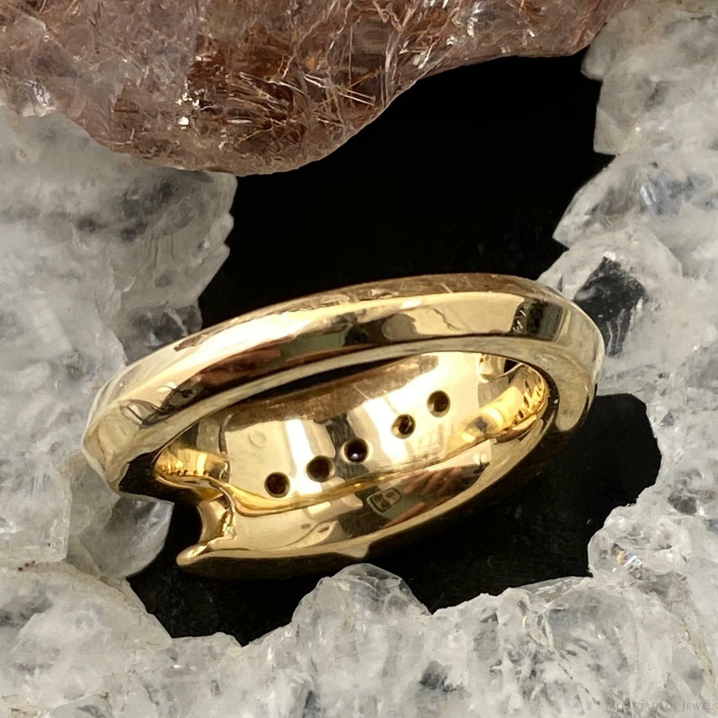 14K Yellow Gold Diamonds Bridal Ring Size 5.5