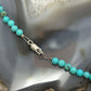 Sterling Silver 4mm Turquoise Rounded Beads 16" Necklace For Women