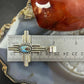 Sterling Silver Southwestern Style Oval Golden Hill Turquoise Unisex Zia Pendant