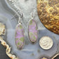 Sterling Silver Southwestern Style Oval Stichtite Dangle Earrings For Women